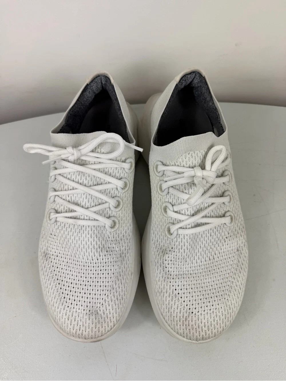 Allbirds Men’s Low Top Knit Lace-Up Athletic Sneakers White Casual Activewear